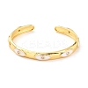 Colorful Evil Eye Cubic Zirconia Cuff Bangle BJEW-D448-26G-RS-3