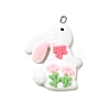 Opaque Resin Pendants RESI-V0003-02B-1