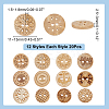 240Pcs 12 Styles 4-Hole Coconut Buttons DIY-AR0004-67-2