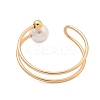 Round Shell Pearl Finger Rings RJEW-TA00160-3