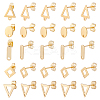 100Pcs 5 Style 201 Stainless Steel Stud Earring Findings with Hole EJEW-ME0001-01-1