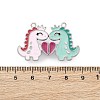Alloy Enamel Split Pendants ENAM-B026-02P-04-3