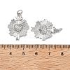 SHEGRACE Brass Micro Pave Clear Cubic Zirconia Pendants XGRQ2C491-405P-3