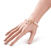 Glass Butterfly Charm Bracelet with Clear Cubic Zirconia BJEW-JB08640-02-3