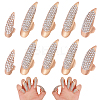 1 Set Alloy Rhinestone Women Finger Nail Rings RJEW-GL0001-03KCG-1