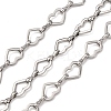 304 Stainless Steel Heart Link Chains CHS-S012-18P-1