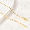 Brass Singapore Chain Necklaces NJEW-D298-01G-3