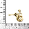 Brass Micro Pave Cubic Zirconia Pendants KK-I358-028G-3
