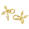 304 Stainless Steel Micro Pave Clear Cubic Zirconia Stud Earrings for Women EJEW-U023-05G-3