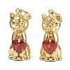 Brass Micro Pave Cubic Zirconia Pendants KK-B150-08G-1