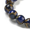 Round Synthetic Gold Clinquant Stone Stretch Bracekets G-P549-02A-02-3