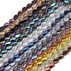 Transparent Electroplate Glass Bead Strands EGLA-C001-M-1