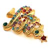 Christmas Theme Alloy Colorful Rhinestone Brooches JEWB-S022-02B-G-3
