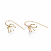Brass Earring Hooks KK-N231-06-NF-2