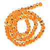 Electroplate Transparent Glass Beads Strands EGLA-A046-01C-07-3