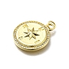 Brass Micro Pave Cubic Zirconia Pendants KK-C090-24G-2