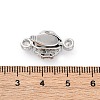 Brass Micro Pave Clear Cubic Zirconia Box Clasps KK-P291-28P-3