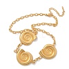 304 Stainless Steel 3 Snail Bib Necklaces for Women NJEW-Z061-05G-02-4