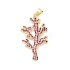 Brass Micro Pave Cubic Zirconia Pendants KK-H203-04G-1