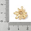 Flower Brass Micro Pave Clear Cubic Zirconia Connector Charms LS-KK-M326-06-G02-3