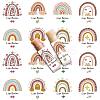 80Pcs 8 styles Paper Lip Balm Adhesive Label Stickers STIC-WH0026-007-4
