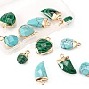 12Pcs 6 Style Synthetic Malachite & Turquoise Pendants G-LS0002-20-3