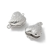 Brass Heart Box Clasps KK-U052-29P-2