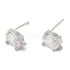 Brass Stud Earring Findings KK-F860-81P-1