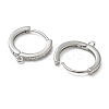 Rack Plating Brass Micro Pave Cubic Zirconia Hoop Earrings Findings KK-K392-33P-2