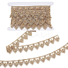 5Yards Polyester & ABS Plastic Imitation Pearl Lace Ribbon OCOR-WR0001-78-1