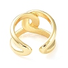 Brass Knot Open Cuff Rings for Women RJEW-D016-09G-3
