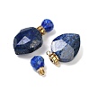 Natural Lapis Lazuli Faceted Teardrop Bottle Pendants G-A225-02G-08-2