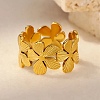304 Stainless Steel Adjustable Open Cuff Rings for Women LS-RJEW-U060-03A-G-1