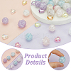 45pcs 3 styles Transparent Crackle Acrylic Beads TACR-PH0001-76-4