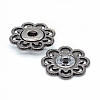 Hollow Alloy Snap Buttons BUTT-WH0015-24B-2