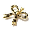 Rack Plating Brass Micro Pave Cubic Zirconia Charms KK-G500-14C-G-2