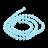 Imitation Jade Solid Color Glass Beads Strands EGLA-A034-J8mm-MD04-4