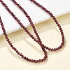 Natural Garnet Beaded Necklaces NJEW-K114-B-A04-2