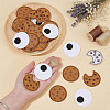 40Pcs 3 Styles Chocolate Cookies Polyester Embroidered Cloth Patch PATC-OC0001-05-3