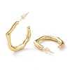 Brass Half Hoop Earrings EJEW-A056-14G-2