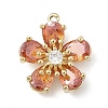 Brass Micro Pave Cubic Zirconia Pendants LS-KK-S514-02E-G-1