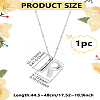 1pc Brass Chain with Alloy Letter Pendants Necklaces NJEW-LP0001-41R-P-2