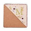 4Pcs Letter Personalized Hand Embroidered Corner Bookmarks JX587M-3