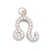 316 Stainless Steel Micro Pave Cubic Zirconia Pendants LS-STAS-K284-01G-P-1