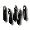 Natural Obsidian Pointed Big Pendants G-Z055-01P-25-1