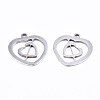 Non-Tarnish 201 Stainless Steel Pendants STAS-T044-202P-2