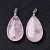 Natural Rose Quartz Pendants G-D084-01P-B15-6