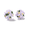 Luminous Polymer Clay Rhinestone Floral Ball Beads CLAY-U002-01D-4
