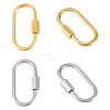 4Pcs 2 Colors 304 Stainless Steel Screw Carabiner Lock Charms STAS-UN0053-34-1
