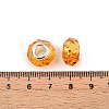 Baking Paint Transparent Glass European Beads GPDL-N004-C14mm-B01-3